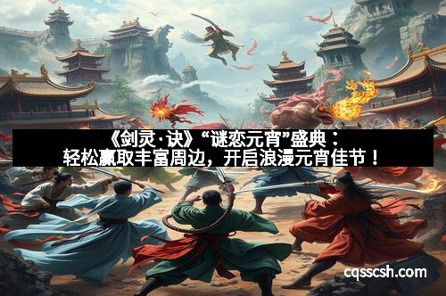 《剑灵·诀》“谜恋元宵”盛典：轻松赢取丰富周边，开启浪漫元宵佳节！